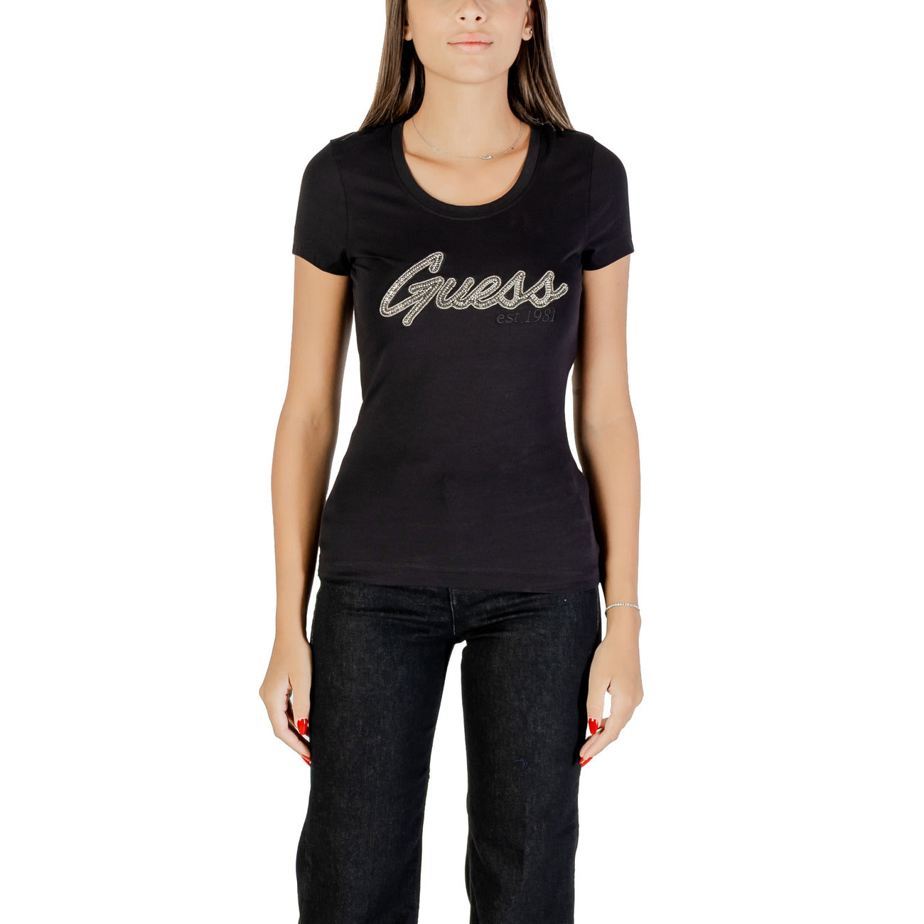 Guess Camisetas Mujer Con Strass Estampadas