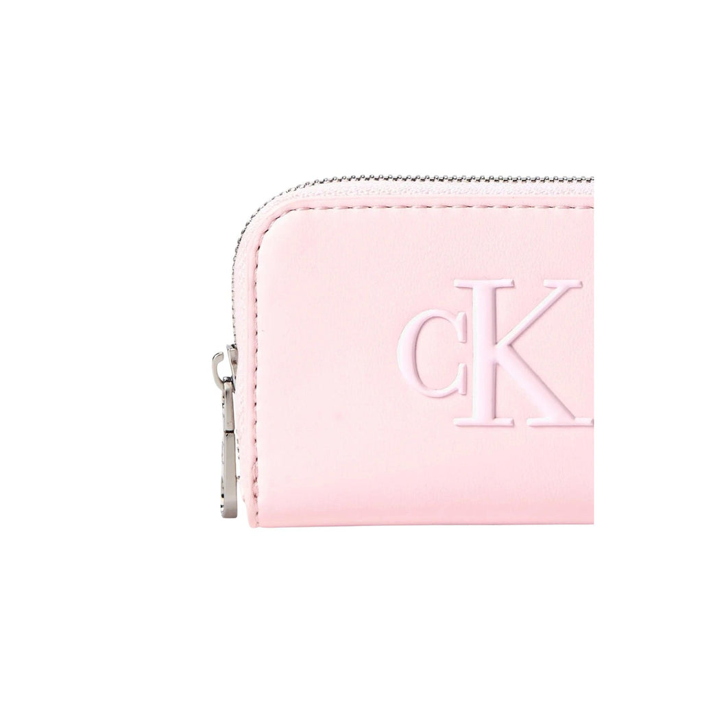 Calvin Klein Carteros Mujer Rosa Con Cremallera En PU De Alta Calidad Para Uso Diario