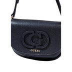 Guess Bolso Bandolera Mujer Negro Con Cierre Botón